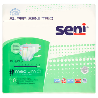 Super Seni Trio, pieluchomajtki, Medium, 10 sztuk - zdjęcie produktu