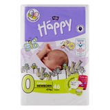 Bella Baby Happy, pieluchy, rozmiar 0 Before Newborn, do 2 kg, 46 sztuk - miniaturka zdjęcia produktu