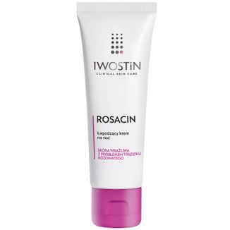 Iwostin Rosacin, łagodzący krem na noc, skóra wrażliwa z trądzikiem różowatym, 40 ml - zdjęcie produktu