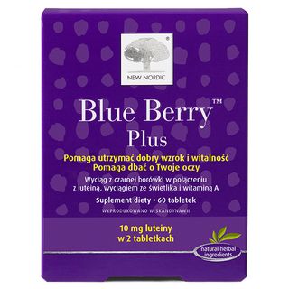 New Nordic Blue Berry Plus, 60 tabletek - miniaturka  zdjęcia produktu
