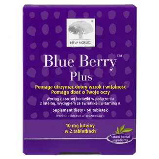 New Nordic Blue Berry Plus, 60 tabletek - zdjęcie produktu