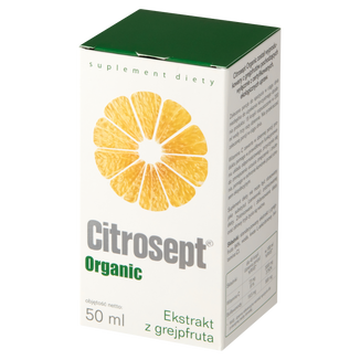 Citrosept Organic, ekstrakt z grejpfruta, krople, 50 ml - zdjęcie produktu