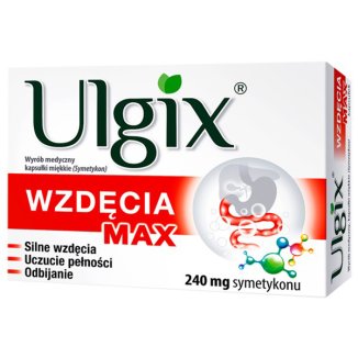 Ulgix Wzdęcia Max 240 mg, 15 kapsułek miękkich - zdjęcie produktu
