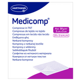 Medicomp, kompresy jałowe, włókninowe, 4-warstwowe, 30 g/m2, 5 cm x 5 cm, 50 sztuk - miniaturka zdjęcia produktu
