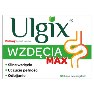 Ulgix Wzdęcia Max 240 mg, 30 kapsułek miękkich - zdjęcie produktu