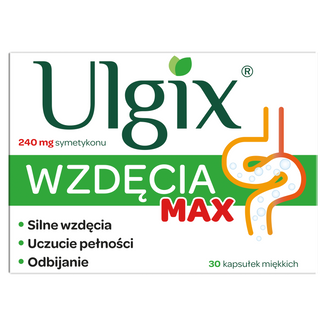 Ulgix Wzdęcia Max 240 mg, 30 kapsułek miękkich - zdjęcie produktu