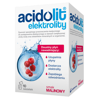 Acidolit, smak malinowy, 10 saszetek USZKODZONE OPAKOWANIE - zdjęcie produktu