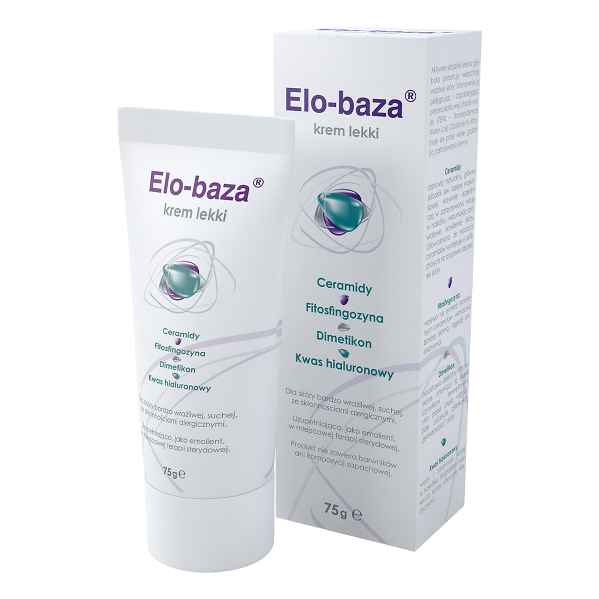 Elo-baza Elo-baza, krem lekki, skóra bardzo wrażliwa i sucha, 75 g