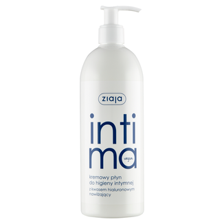 Ziaja Intima, kremowy płyn do higieny intymnej z kwasem hialuronowym, nawilżający, 500 ml - zdjęcie produktu