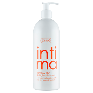 Ziaja Intima, kremowy płyn do higieny intymnej z kwasem askorbinowym, 500 ml - zdjęcie produktu