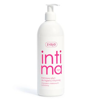 Ziaja Intima, kremowy płyn do higieny intymnej z kwasem mlekowym, ochronny, 500 ml - zdjęcie produktu