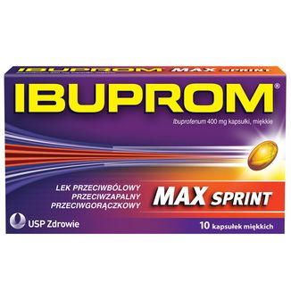 Ibuprom Max Sprint 400 mg, 10 kapsułek miękkich - zdjęcie produktu