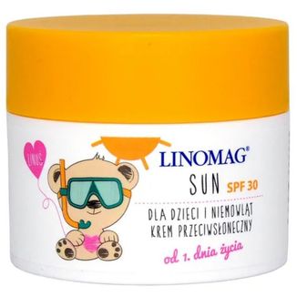 Linomag Emolienty Sun, krem przeciwsłoneczny dla dzieci i niemowląt od 1 dnia życia, SPF 30, 50 ml - zdjęcie produktu