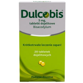 Dulcobis 5 mg, 20 tabletek dojelitowych - zdjęcie produktu