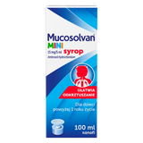 Mucosolvan Mini 15 mg/5 ml, syrop dla dzieci powyżej 1 roku, smak owoców leśnych, 100 ml - miniaturka zdjęcia produktu