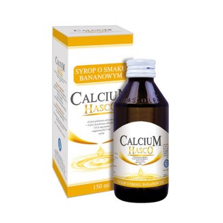 Calcium Hasco 115,6 mg/ 5 ml, syrop, smak bananowy, 150 ml - zdjęcie produktu