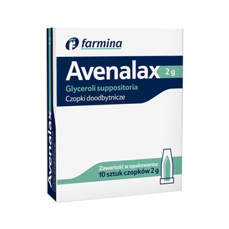 Avenalax 2 g, czopki doodbytnicze, 10 sztuk - zdjęcie produktu