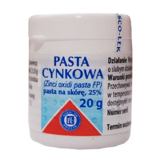 Pasta cynkowa 25%, pasta na skórę, 20 g KRÓTKA DATA - zdjęcie produktu