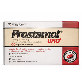 Prostamol Uno 320 mg, 60 kapsułek miękkich USZKODZONE OPAKOWANIE Prostamol Uno 320 mg, 60 kapsułek miękkich USZKODZONE OPAKOWANIE - zdjęcie produktu