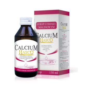 Calcium Hasco 115,6 mg/ 5 ml, syrop, smak malinowy, 150 ml - zdjęcie produktu