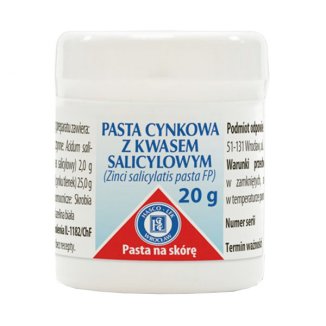 Pasta cynkowa z kwasem salicylowym (2 g + 25 g)/ 100 g, pasta na skórę, 20 g - zdjęcie produktu