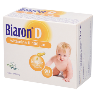 Biaron D, witamina D 400 j.m., 90 kapsułek twist-off - zdjęcie produktu