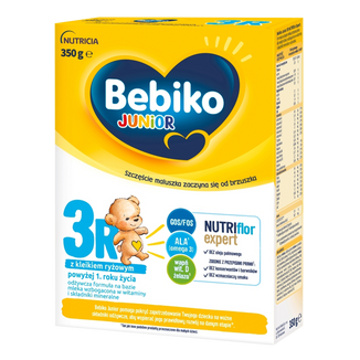Bebiko Junior 3R Nutriflor+, mleko modyfikowane z kleikiem ryżowym, powyżej 1 roku, 350 g - zdjęcie produktu