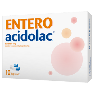 Entero Acidolac, dla dzieci powyżej 3 lat i dorosłych, 10 kapsułek - zdjęcie produktu