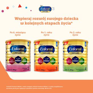 Enfamil Premium MFGM 3, mleko modyfikowane, powyżej 1 roku, 800 g - 5 Enfamil Premium MFGM 3, mleko modyfikowane, powyżej 1 roku, 800 g - 5 - zdjęcie produktu