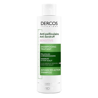 Vichy Dercos Sensitive, szampon przeciwłupieżowy, skóra wrażliwa, 200 ml - zdjęcie produktu