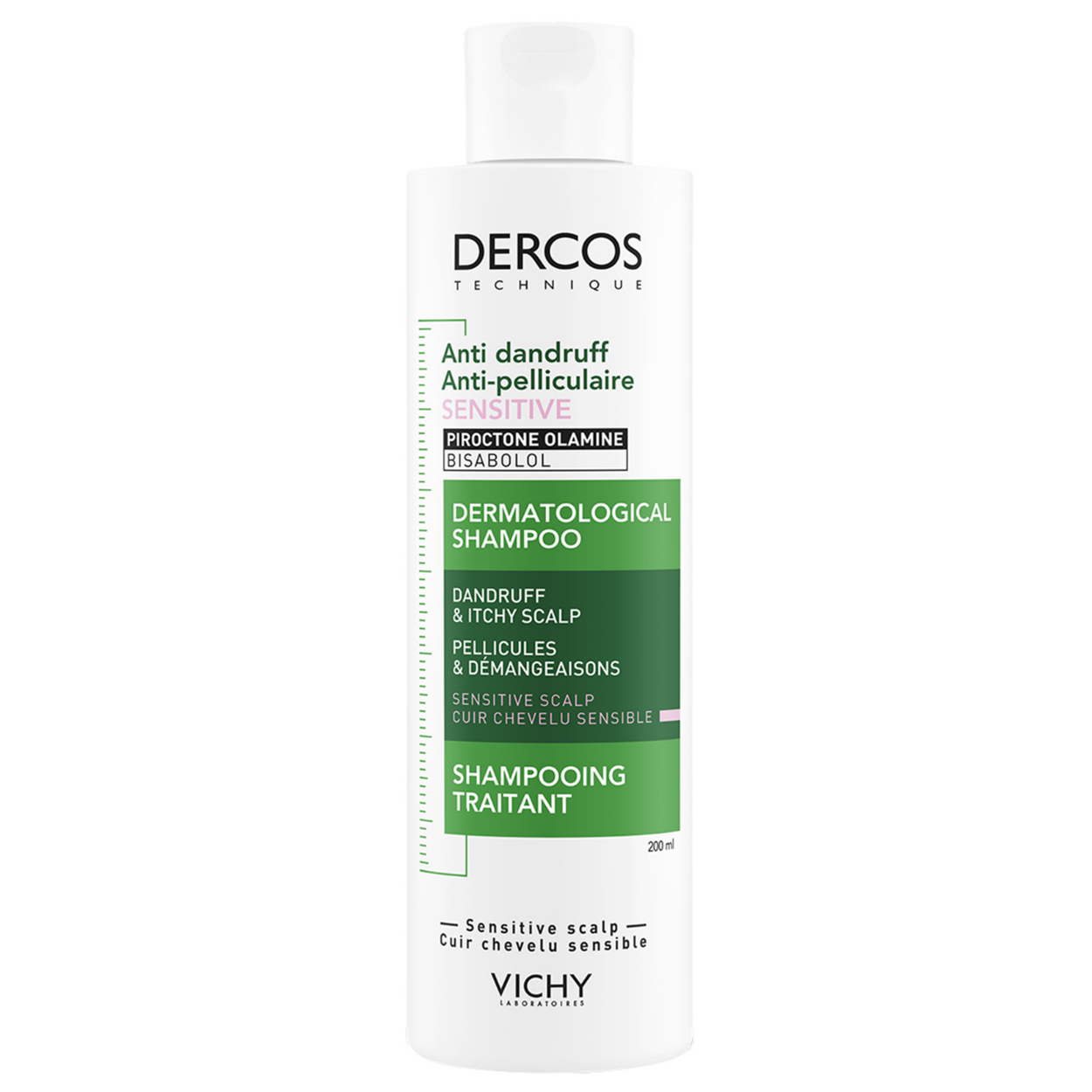 Vichy Vichy Dercos Sensitive, Anti-Schuppen-Shampoo für empfindliche Haut, 200 ml — Inhaltsstoffe und Bewertung