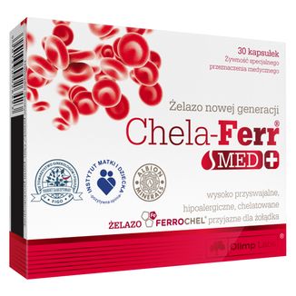 Olimp Chela-Ferr Med, żelazo 30 mg, 30 kapsułek USZKODZONE OPAKOWANIE - zdjęcie produktu