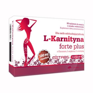 Olimp L-Karnityna Forte Plus, smak wiśniowy, 80 tabletek do ssania - zdjęcie produktu