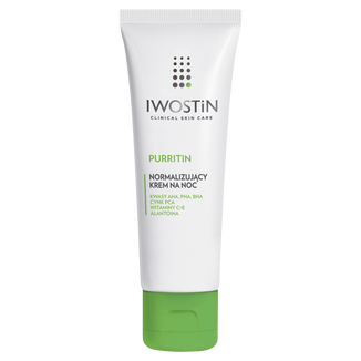 Iwostin Purritin, normalizujący krem na noc, 40 ml USZKODZONE OPAKOWANIE Iwostin Purritin, normalizujący krem na noc, 40 ml USZKODZONE OPAKOWANIE - zdjęcie produktu