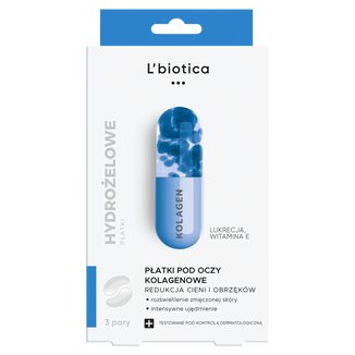 L'Biotica Home Spa, płatki kolagenowe pod oczy, redukcja cieni i obrzęków, 3 x 2 sztuki - zdjęcie produktu