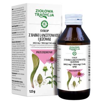 Ziołowa Tradycja Syrop z babki lancetowatej i jeżówki (642,5 mg + 160,6 mg)/5 ml, 125 g - zdjęcie produktu