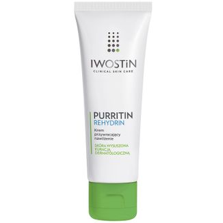 Iwostin Purritin Rehydrin, krem przywracający nawilżenie, skóra wysuszona kuracją dermatologiczną, 40 ml - zdjęcie produktu
