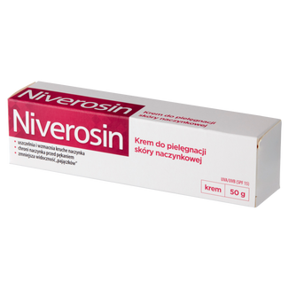 Niverosin, krem do pielęgnacji skóry naczynkowej, 50 g KRÓTKA DATA Niverosin, krem do pielęgnacji skóry naczynkowej, 50 g KRÓTKA DATA - zdjęcie produktu
