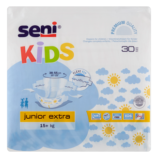 Seni Kids, pieluchomajtki, Junior Extra, od 15 kg, 30 sztuk - zdjęcie produktu
