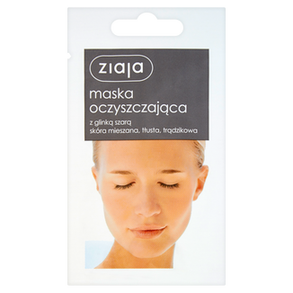 Ziaja, maska do twarzy, oczyszczająca z glinką szarą, 7 ml - zdjęcie produktu