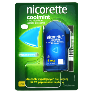 Nicorette Coolmint 4 mg, 20 tabletek do ssania - zdjęcie produktu