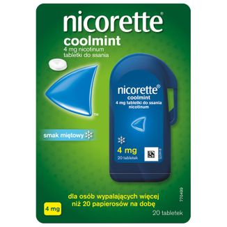 Nicorette Coolmint 4 mg, 20 tabletek do ssania - zdjęcie produktu