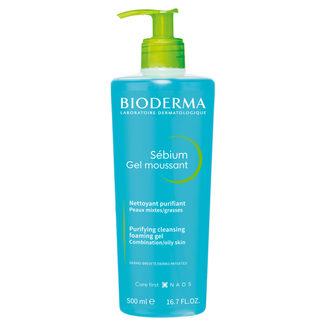 Bioderma Sebium Gel Moussant, antybakteryjny żel do mycia twarzy, cera mieszana i trądzikowa, 500 ml USZKODZONE OPAKOWANIE - zdjęcie produktu