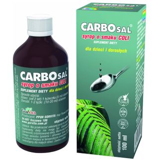 GorVita Carbosal, syrop, smak coli, 100 ml - zdjęcie produktu