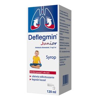 Deflegmin Junior 15 mg/ 5 ml, syrop, 120 ml - zdjęcie produktu