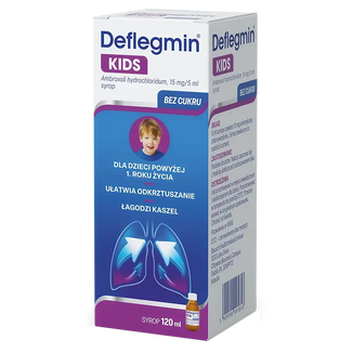 Deflegmin Kids 15 mg/ 5 ml, syrop, 120 ml - zdjęcie produktu