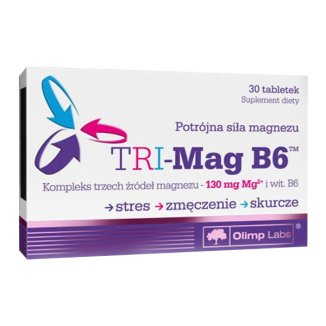 Olimp Tri-Mag B6, 30 tabletek USZKODZONE OPAKOWANIE - zdjęcie produktu