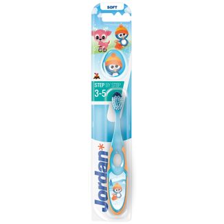 Jordan, szczoteczka do zębów dla dzieci, Step by Step 3-5 lat, soft, 1 sztuka - zdjęcie produktu