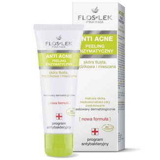 Flos-Lek Anti-Acne, antybakteryjny peeling enzymatyczny, 50 ml - zdjęcie produktu