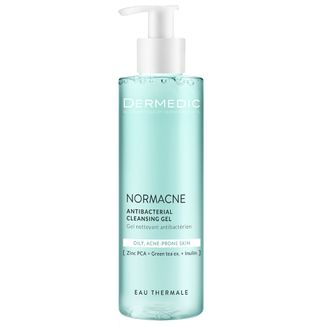 Dermedic NormAcne Preventi, antybakteryjny żel do mycia, cera tłusta, mieszana i trądzikowa, 200 ml Dermedic NormAcne Preventi, antybakteryjny żel do mycia, cera tłusta, mieszana i trądzikowa, 200 ml - zdjęcie produktu
